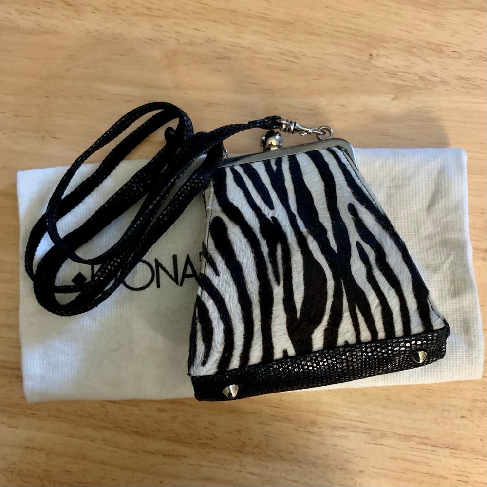 Donald J. Pliner Zebra Crossbody Mini Bag